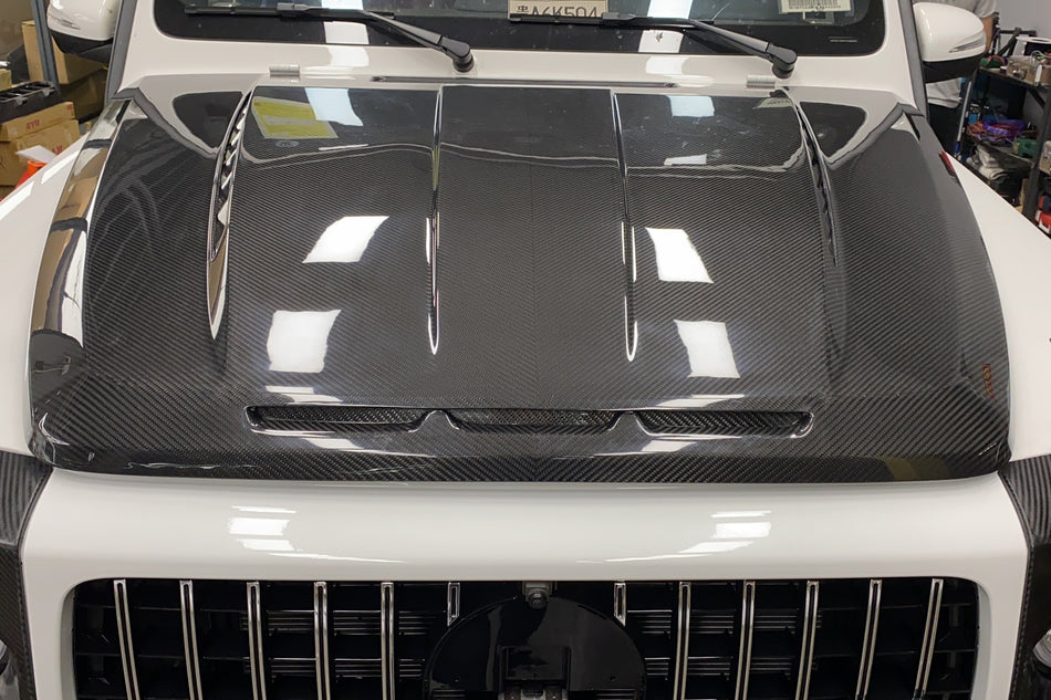 2018-UP Mercedes Benz G-Wagon Class W464 W465 Autoclave Carbon Fiber Hood Carbonado (TP) | Fits: G500, G550, G63 AMG
