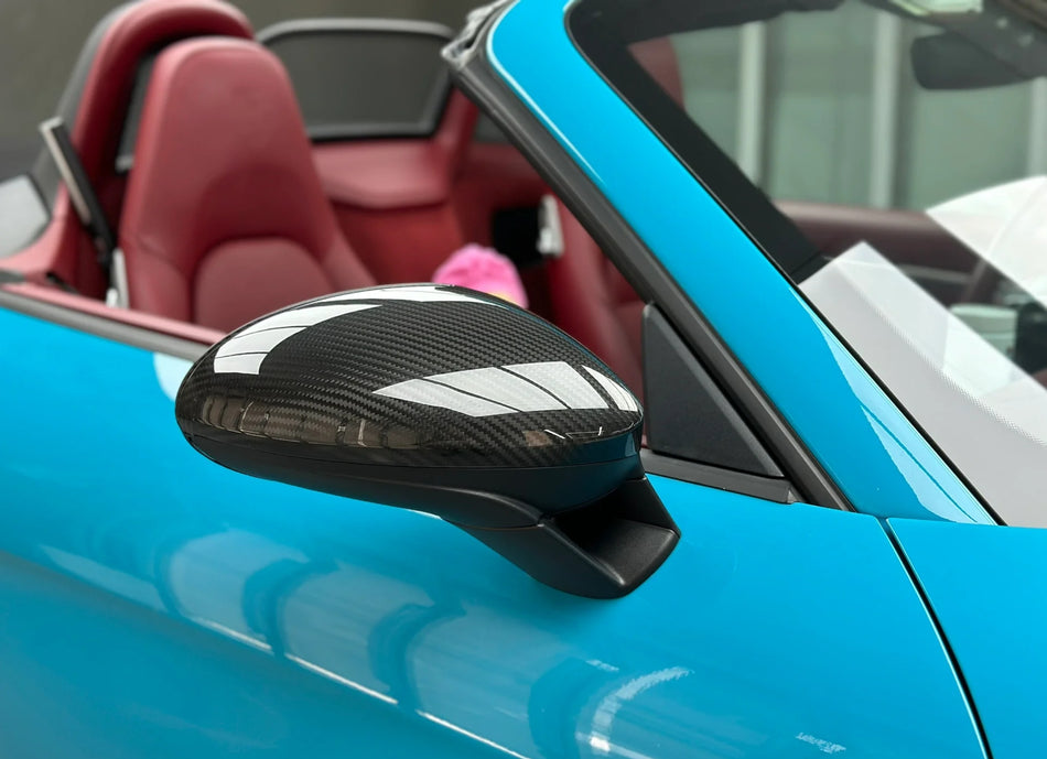 2017-2025 Porsche 718 Cayman Boxster OE Style Autoclave Carbon Fiber Mirror Housing