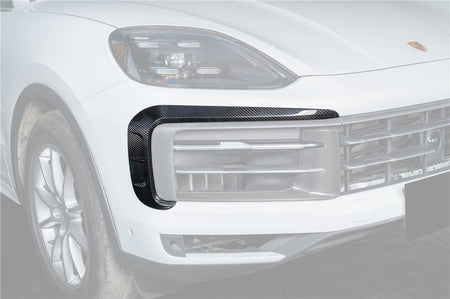 2024-2025 Porsche 9Y0.2 Cayenne S & Coupe & E-Hybrid MSY Style Dry Carbon Fiber Front Bumper Vent Trims - Carbonado