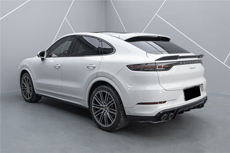 2018-2025 Porsche 9Y0 9YB Cayenne S & GTS & E-Hybrid Coupe Only KT Style Dry Carbon Fiber Trunk Spoiler - Carbonado