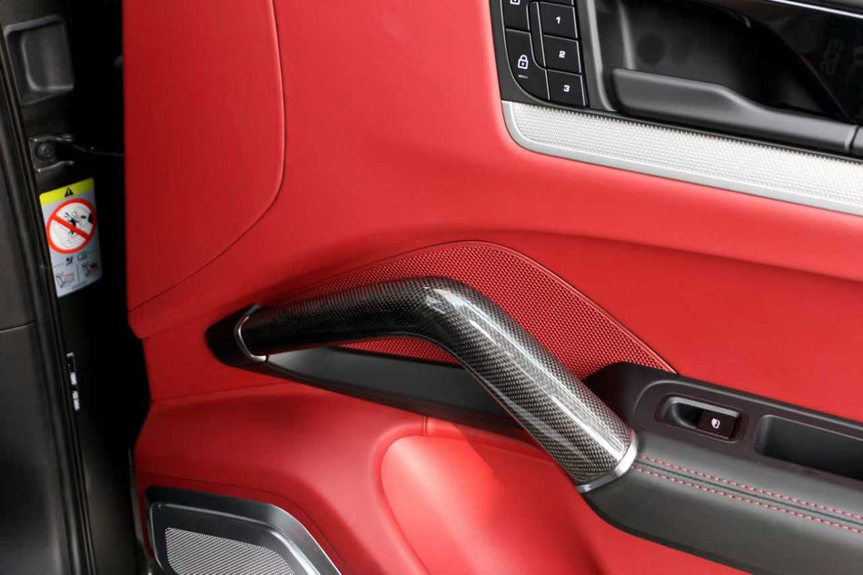2018-2026 Porsche Cayenne 9Y0 OE Style Autoclave Carbon Fiber Inner Door Handle | Fits S, Coupé, E-Hybrid, GTS, Turbo, Turbo GT