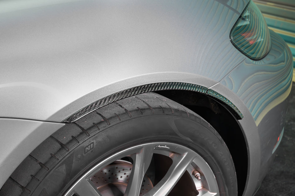 2017-2025 Porsche 718 Cayman Boxster GT4RS Style Autoclave Carbon Fiber Rear Fender Flare 4pcs