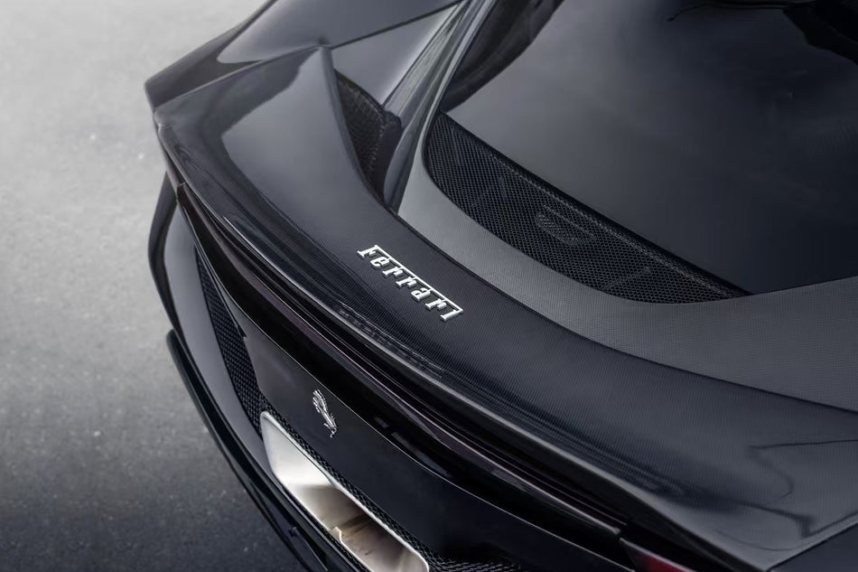 2022-2026 Ferrari 296 Type F171 Autoclave Carbon Fiber Trunk Spoiler Wing Carbonado (RT) Fits: GTB