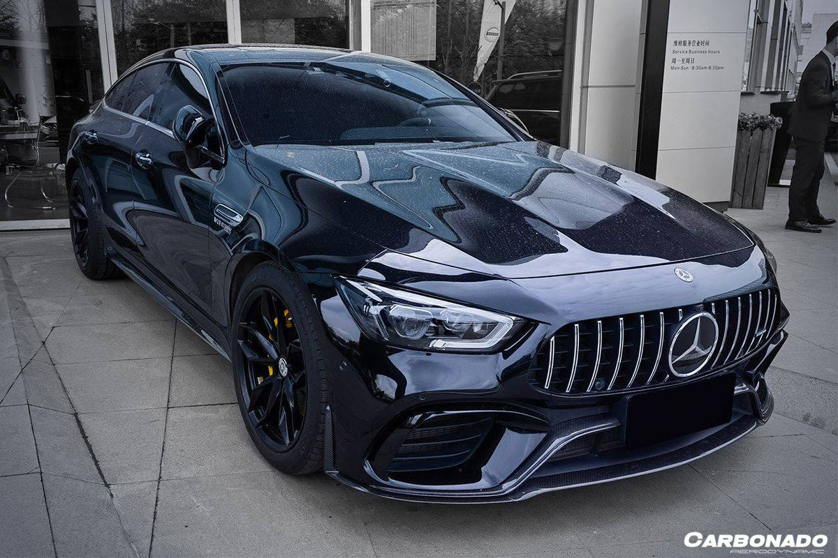 2019-2023 Mercedes Benz AMG GT63/S 4Door Coupe X290 OEM Style Carbon Fiber Middle Front Lip - Carbonado Aero