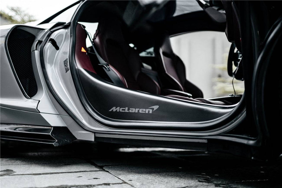 2020-2023 McLaren GT WP Style DRY Carbon Fiber Door Sills - Carbonado
