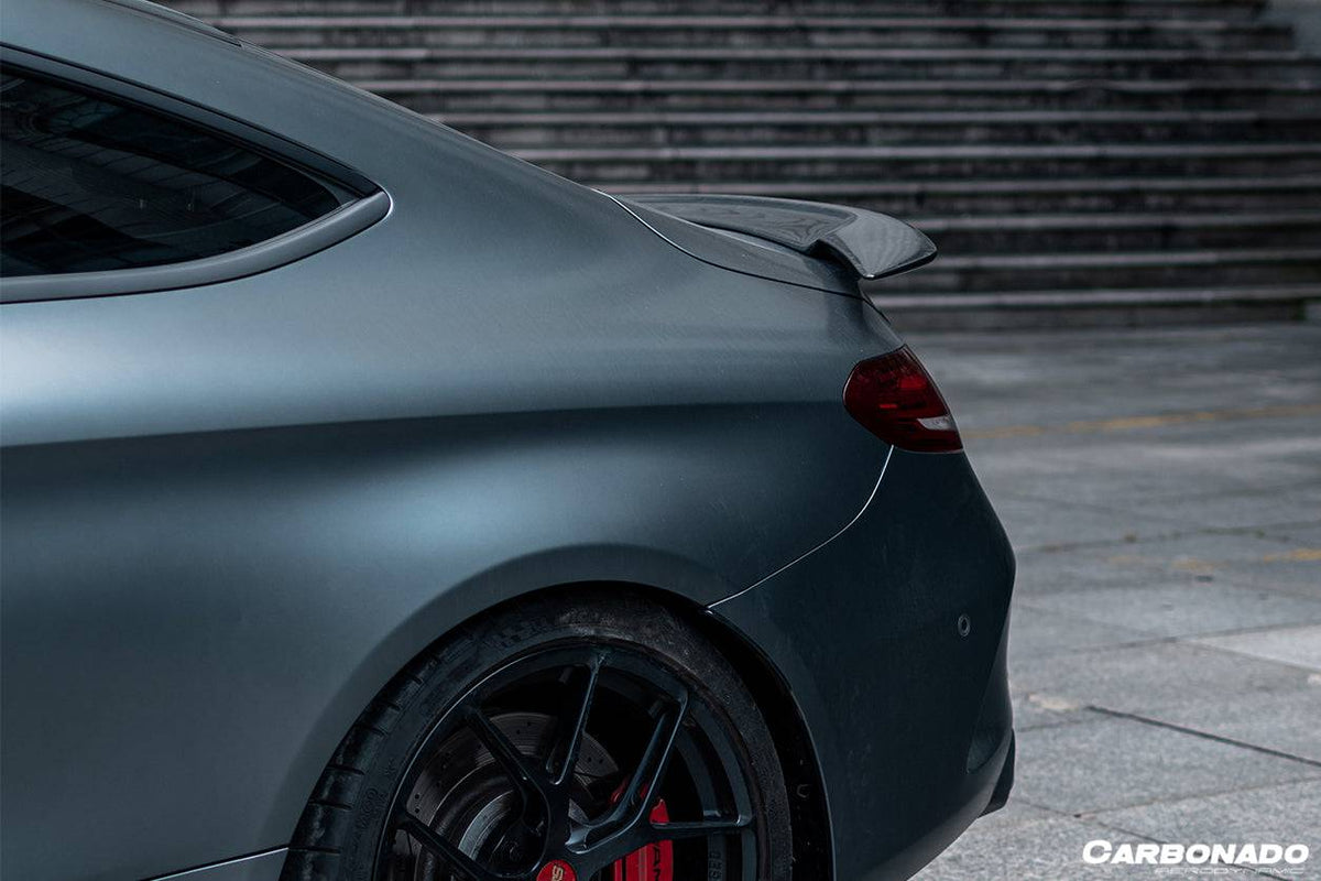 2015-2021 Mercedes Benz C-Class C63 AMG W205 Coupe RT-II Style Trunk Spoiler - Carbonado Aero