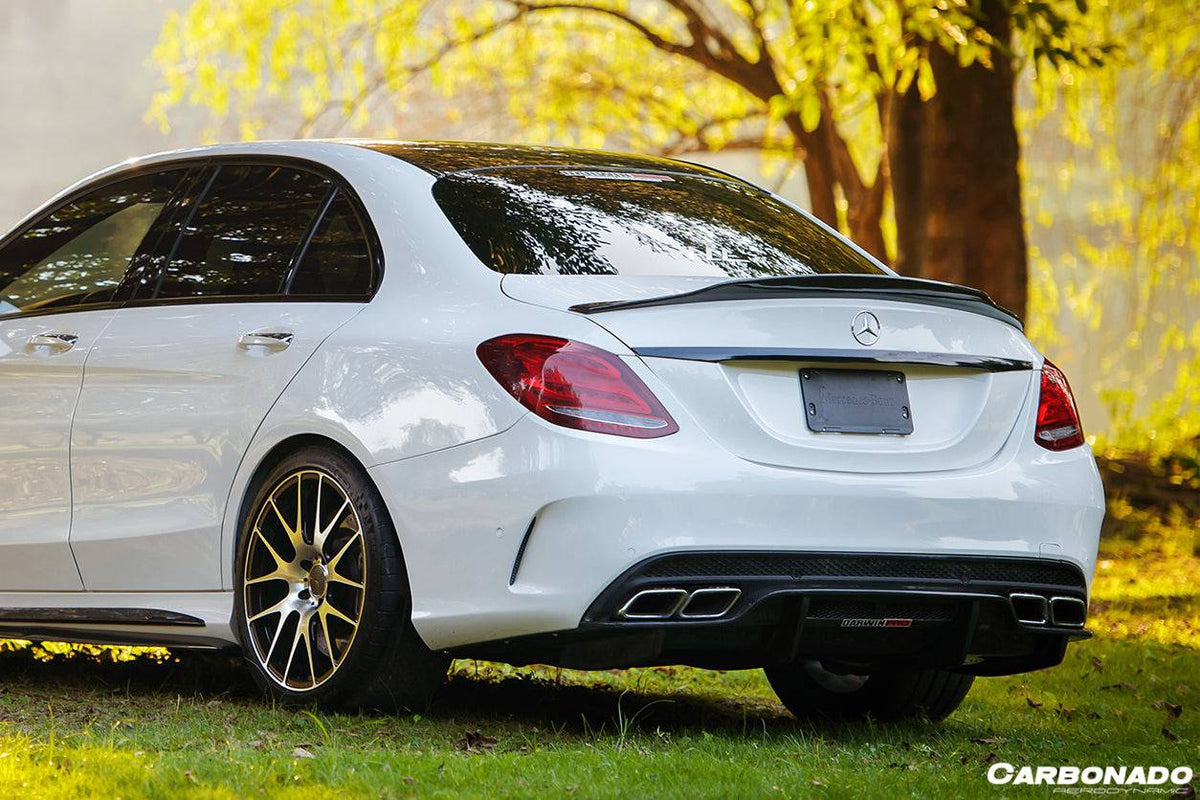 2015-2021 Mercedes Benz W205 C63/S AMG Sedan PS Style Rear Diffuser - Carbonado Aero