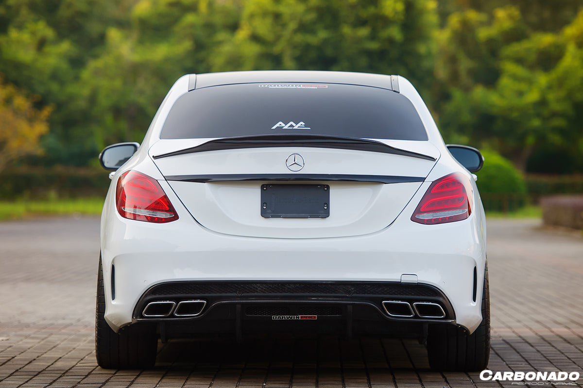 2015-2021 Mercedes Benz W205 C63/S AMG Sedan PS Style Rear Diffuser - Carbonado Aero