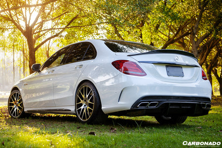 2015-2021 Mercedes Benz W205 C63/S AMG Sedan PS Style Rear Diffuser - Carbonado Aero