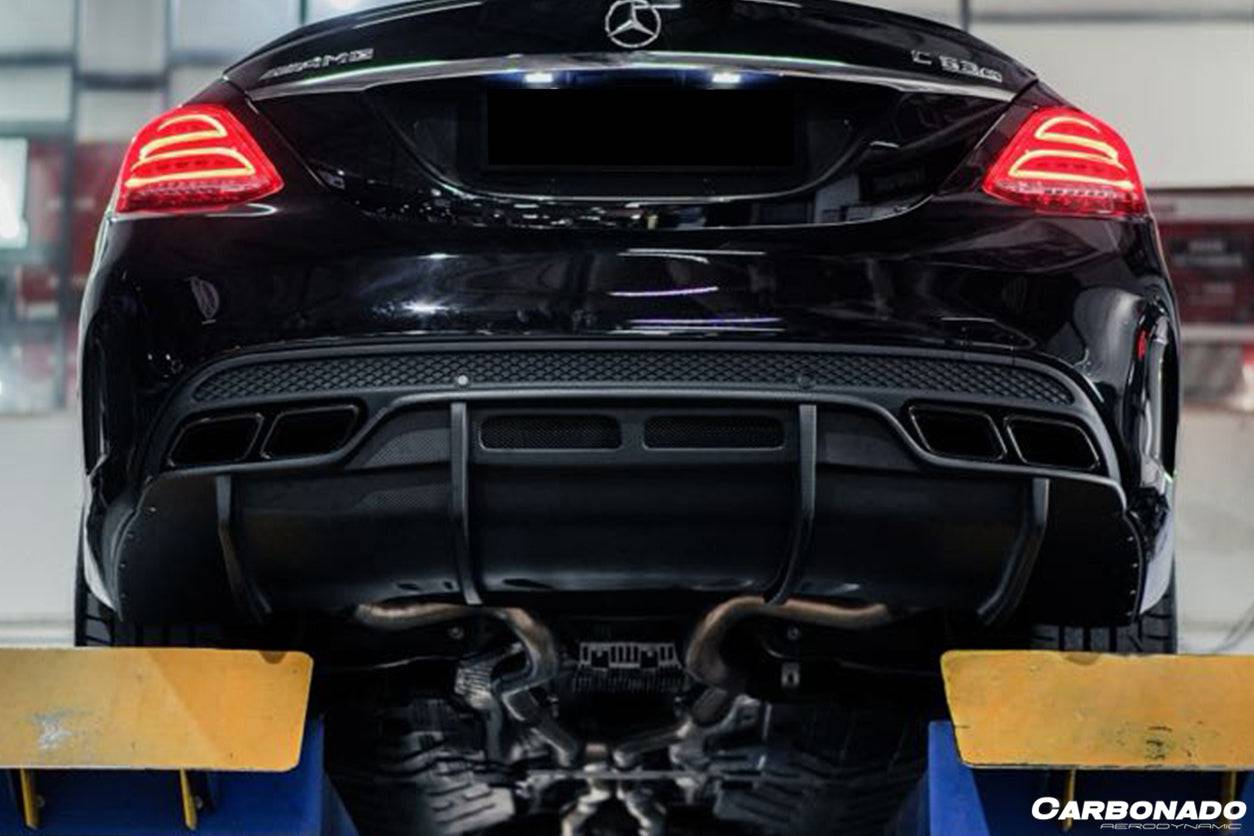 2015-2021 Mercedes Benz W205 C63/S AMG Sedan PS Style Rear Diffuser - Carbonado Aero