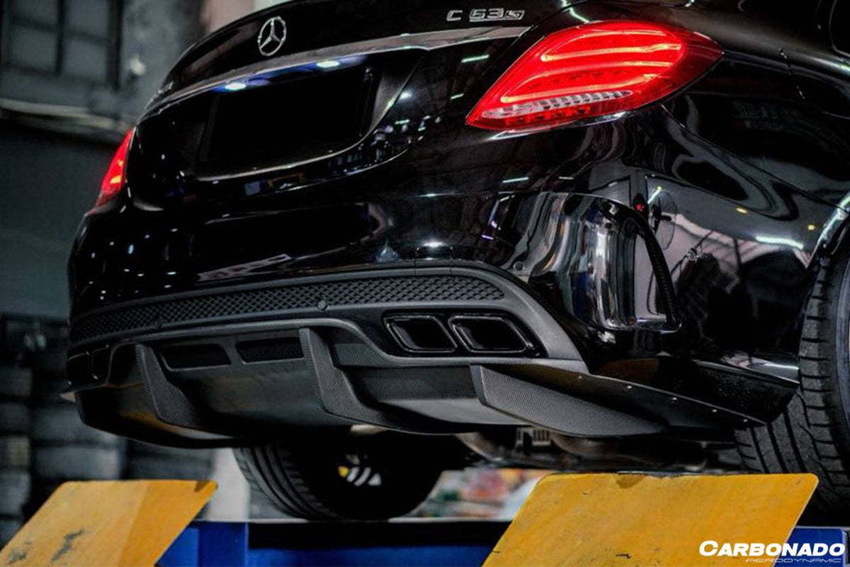 2015-2021 Mercedes Benz W205 C63/S AMG Sedan PS Style Rear Diffuser - Carbonado Aero