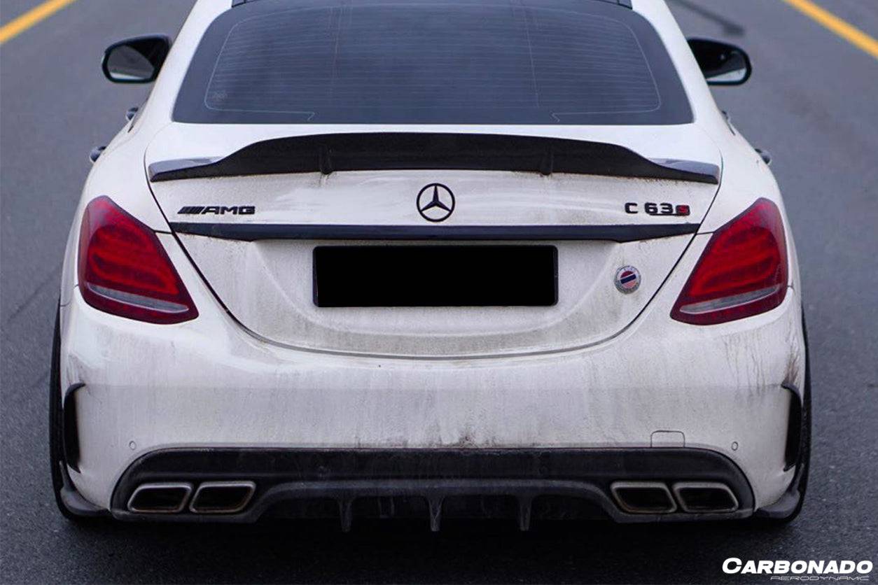 2015-2021 Mercedes Benz C63 AMG C-Class W205 Sedan RT Style Trunk Spoiler - Carbonado Aero
