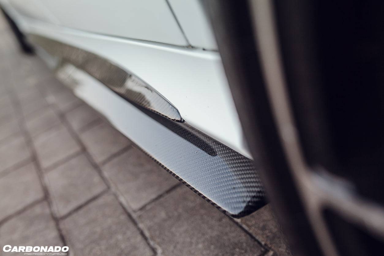 2015-2021 Mercedes Benz C-Class C63 AMG W205 Sedan PS Style Side Skirts - Carbonado