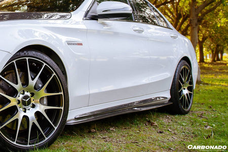 2015-2021 Mercedes Benz C-Class C63 AMG W205 Sedan PS Style Side Skirts - Carbonado Aero