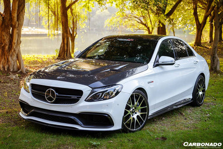 2015-2021 Mercedes Benz C-Class C63 AMG W205 Sedan PS Style Side Skirts - Carbonado Aero