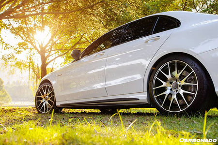 2015-2021 Mercedes Benz C-Class C63 AMG W205 Sedan PS Style Side Skirts - Carbonado Aero