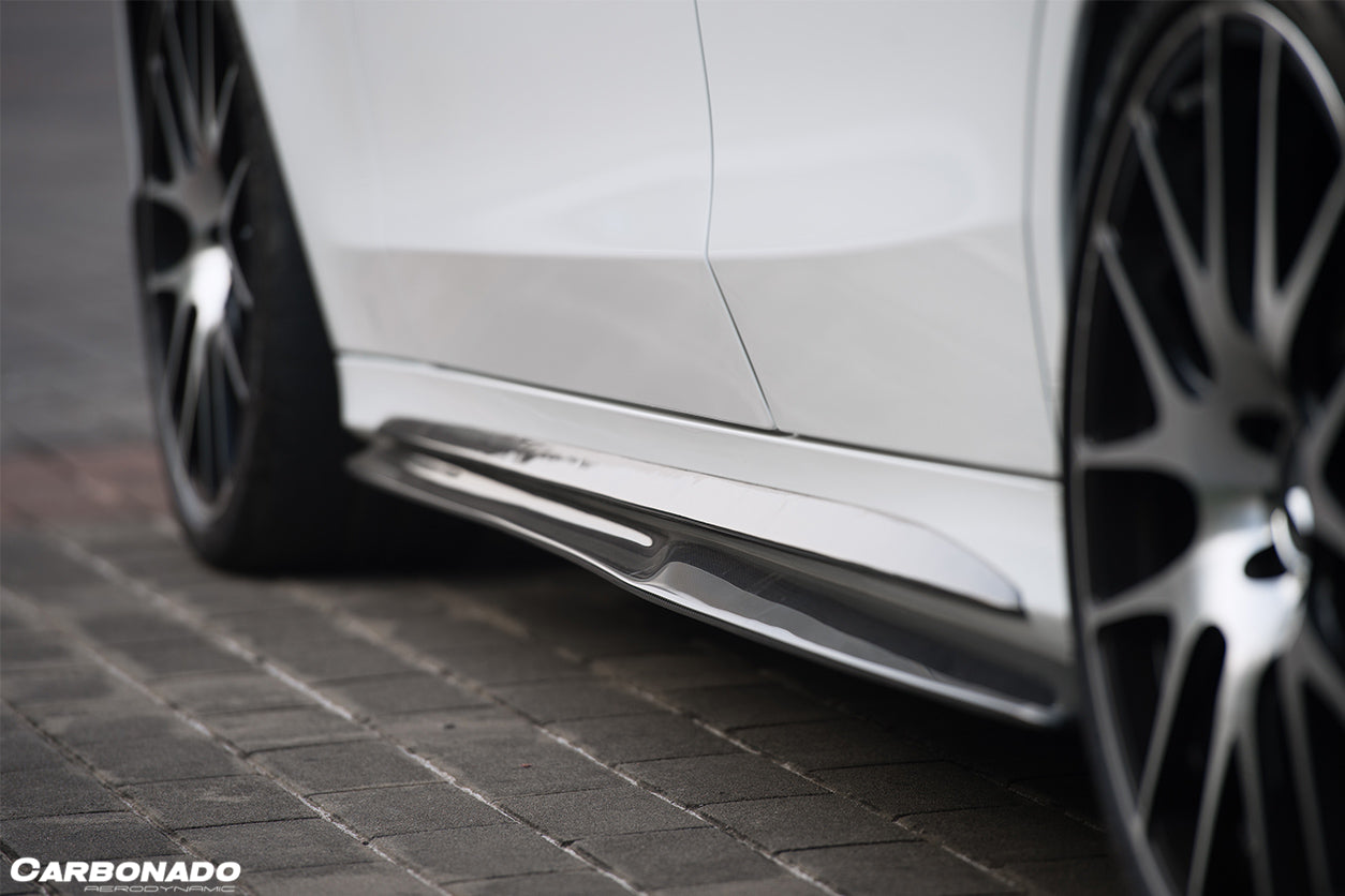 2015-2021 Mercedes Benz C-Class C63 AMG W205 Sedan PS Style Side Skirts - Carbonado Aero