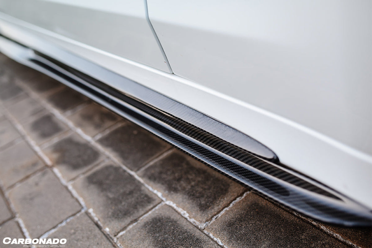 2015-2021 Mercedes Benz C-Class C63 AMG W205 Sedan PS Style Side Skirts - Carbonado Aero