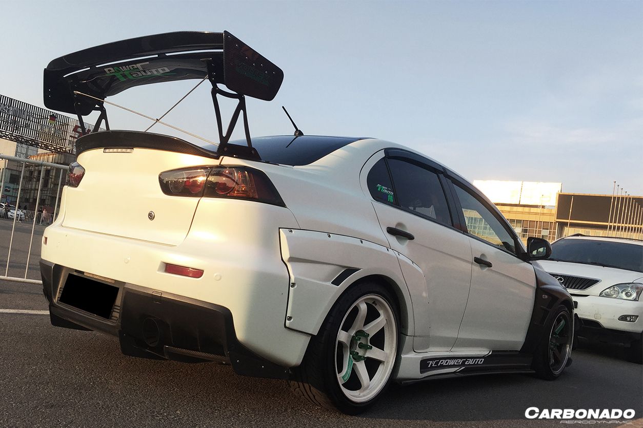 2008-2016 Mitsubishi Evo 10 VTC Style Carbon Fiber Trunk Spoiler - Carbonado Aero