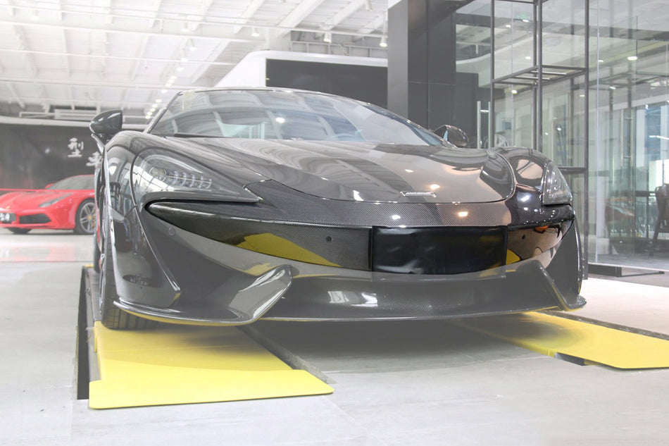 2015-2020 McLaren 540c/570s/570gt Borde de parachoques delantero de fibra de carbono estilo OEM
