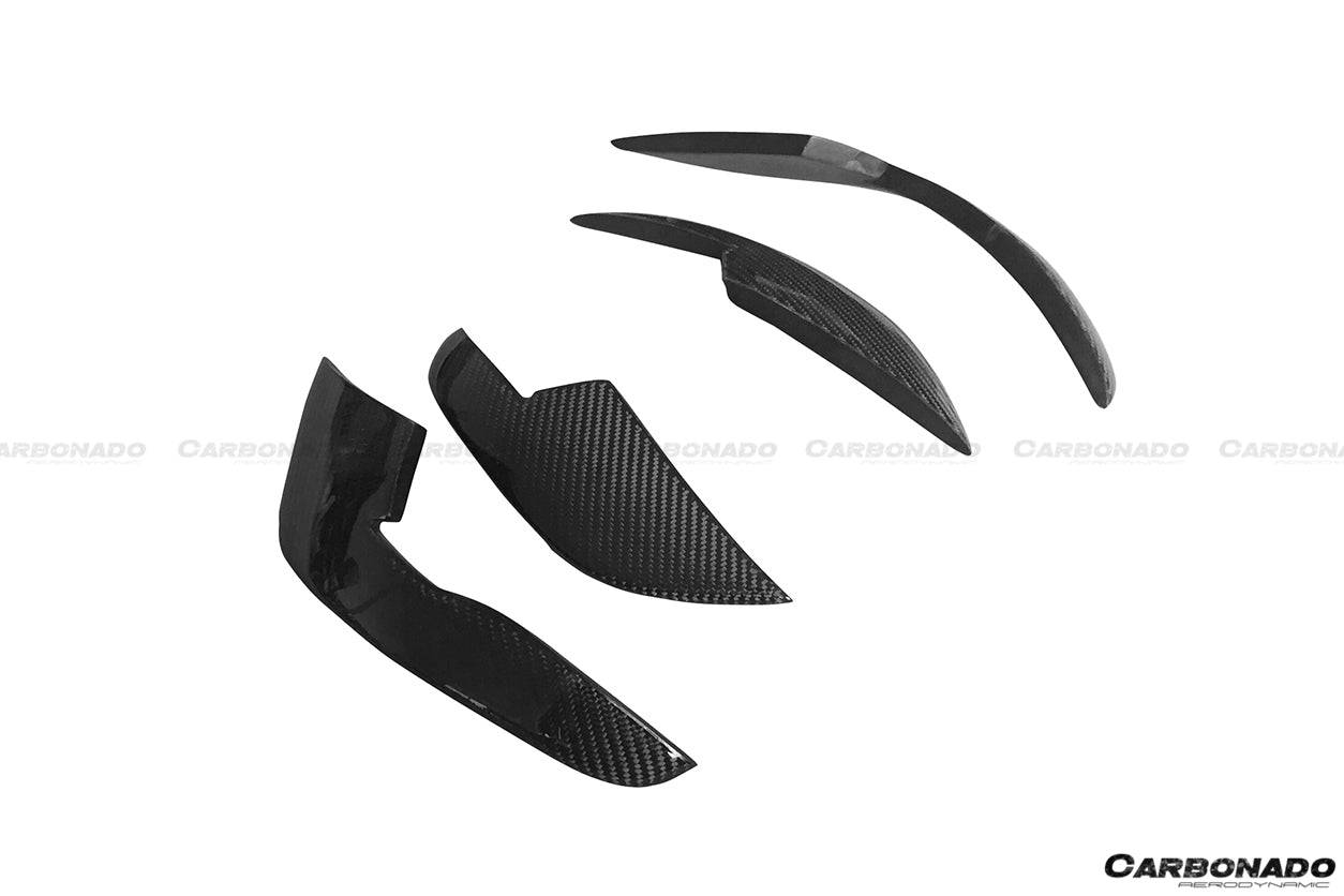 2015-2017 Audi RS7 BS Style Carbon Fiber Front Bumper Canards - Carbonado Aero