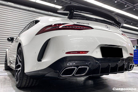 2019-2023 Mercedes Benz AMG GT63/S 4Door Coupe X290 OEM Style Carbon Fiber Rear Canards - Carbonado Aero