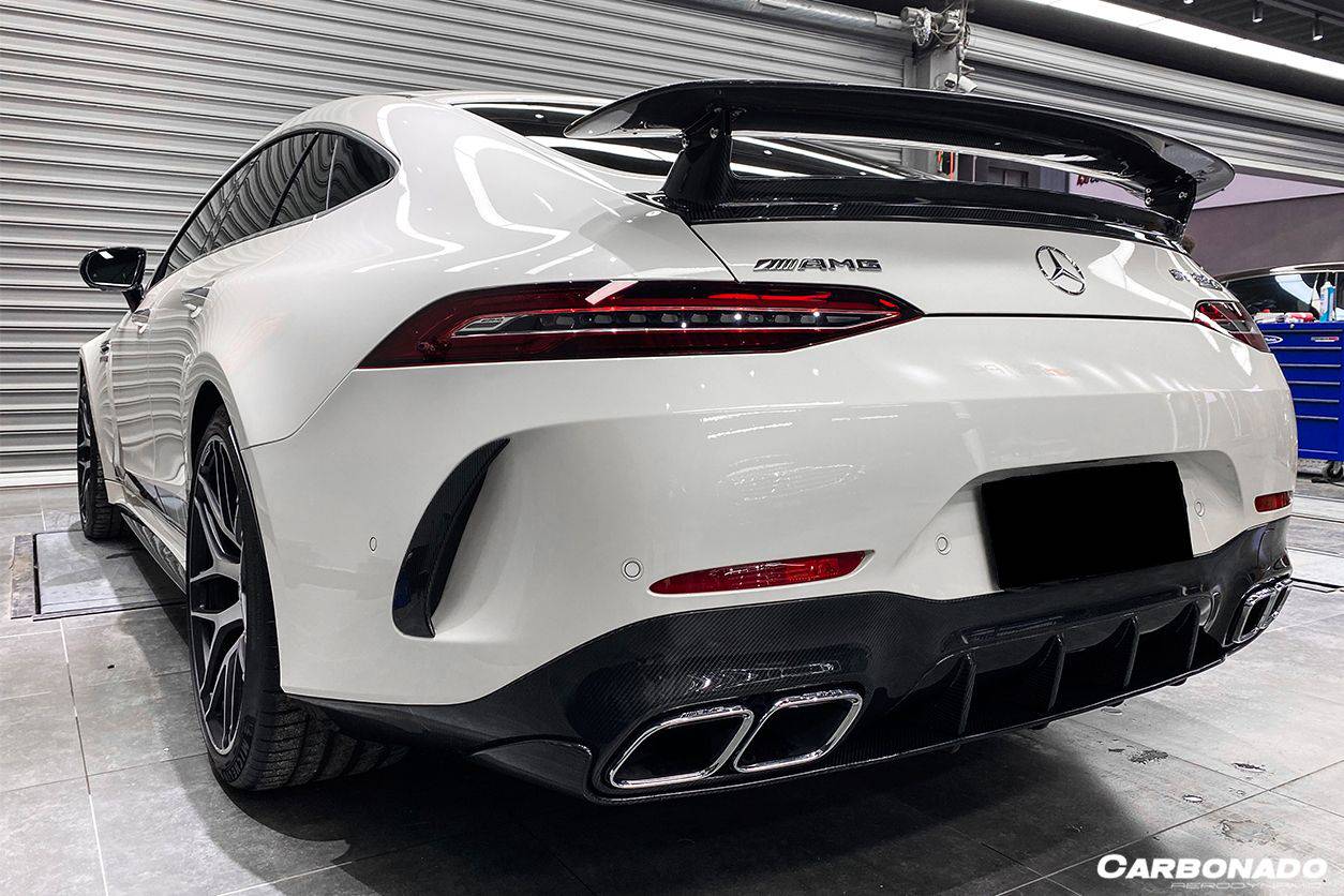 2019-2023 Mercedes Benz AMG GT63/S 4Door Coupe X290 OEM Style Carbon Fiber Rear Canards - Carbonado Aero