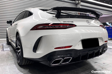 2019-2023 Mercedes Benz AMG GT63/S 4Door Coupe X290 OEM Style Carbon Fiber Rear Canards - Carbonado Aero