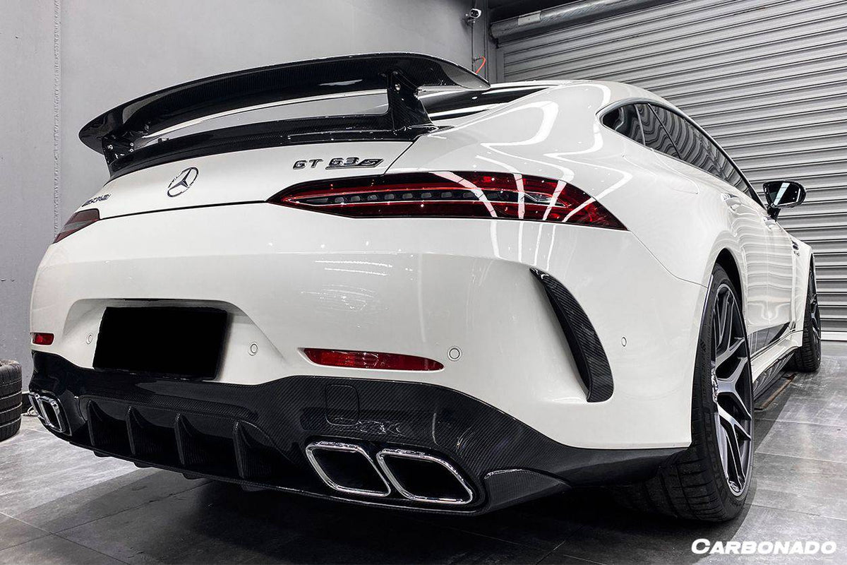 2019-2023 Mercedes Benz AMG GT63/S 4Door Coupe X290 OEM Style Carbon Fiber Rear Canards - Carbonado Aero