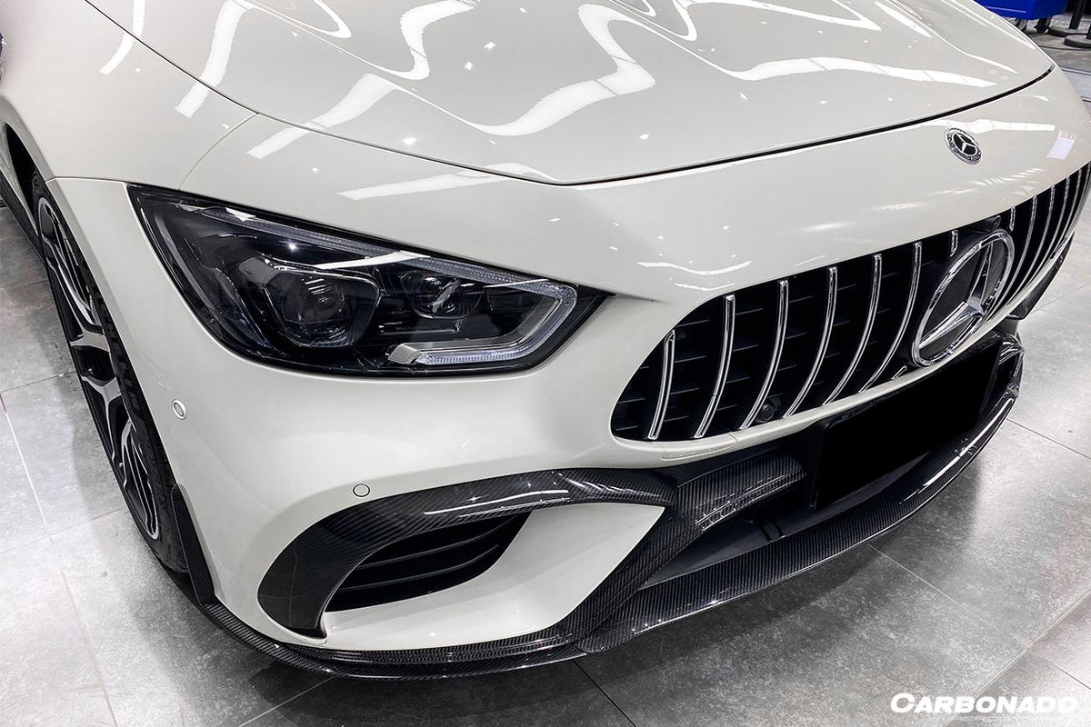 2019-2023 Mercedes Benz AMG GT63/S 4Door Coupe X290 OEM Style Carbon Fiber Middle Front Lip - Carbonado Aero