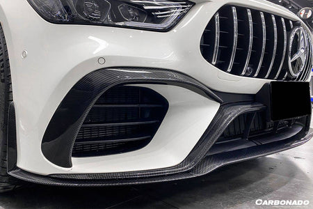 2019-2023 Mercedes Benz AMG GT63/S 4Door Coupe X290 OEM Style Carbon Fiber Middle Front Lip - Carbonado Aero