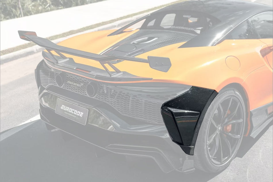 2023-UP McLaren Artura Coupe | Spider AM Style Autoclave Carbon Fiber Rear Bumper Side Panels