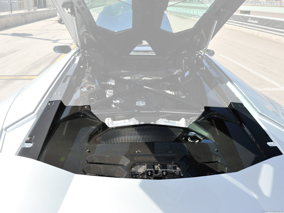 2011-2016 Lamborghini Aventador LP700 Coupe Carbon Fiber Engine Bay Trim Cover Rear Replacement