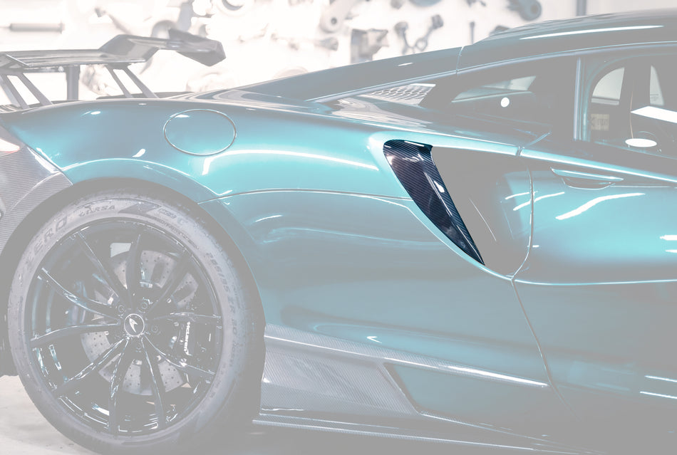 2023-UP McLaren Artura Coupe | Spider AM Style Autoclave Carbon Fiber Quarter Panel Side Scoops