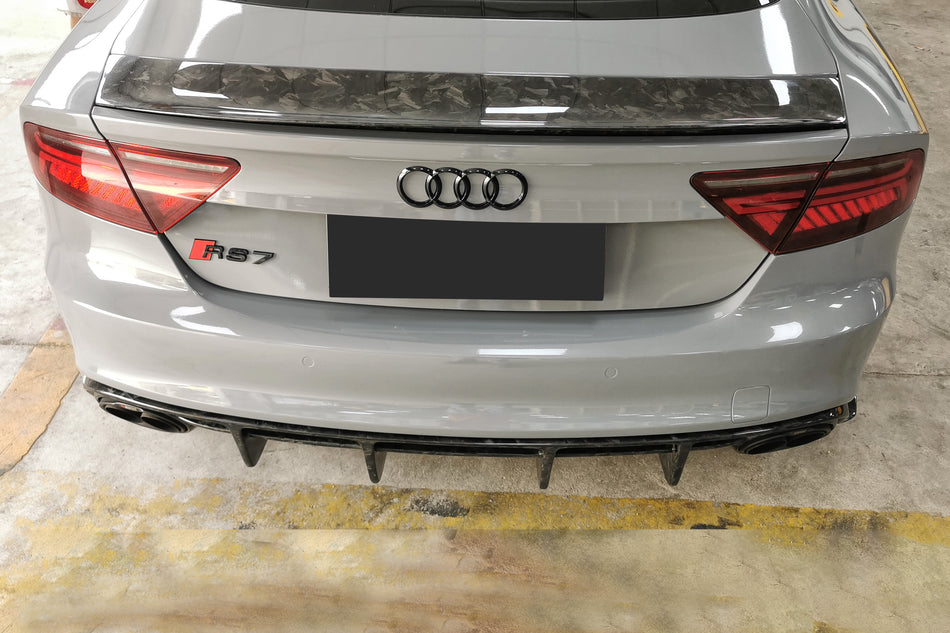 2016-2019 Audi RS7 MAN Style Dry Carbon Fiber Rear Diffuser - Carbonado