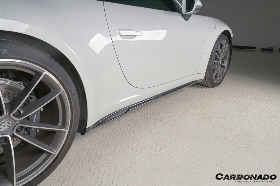 2019-2024 Porsche 911 992 Carrera & Targa & Cabriolet & Turbo SD Style Dry Carbon Fiber Side Skirts