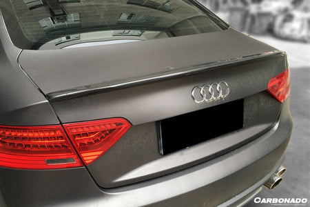 2009-2015 Audi A5 Coupe CTE Style Carbon Fiber Trunk Spoiler - Carbonado