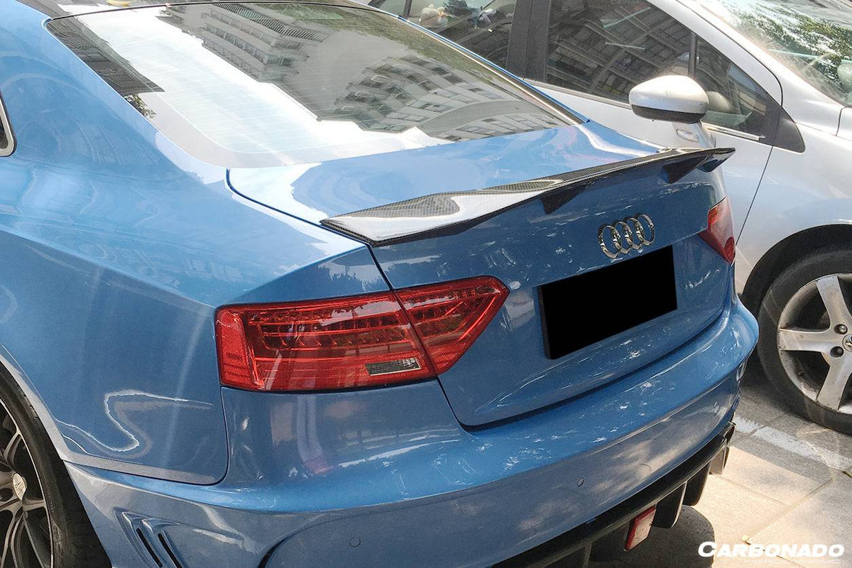 2009-2015 Audi A5 Coupe RT Style Carbon Fiber Trunk Spoiler - Carbonado Aero