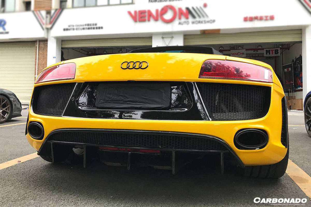 2006-2015 Audi R8 V8 V10 Coupe Spyder DPGT Style Rear Bumper With Exha ...