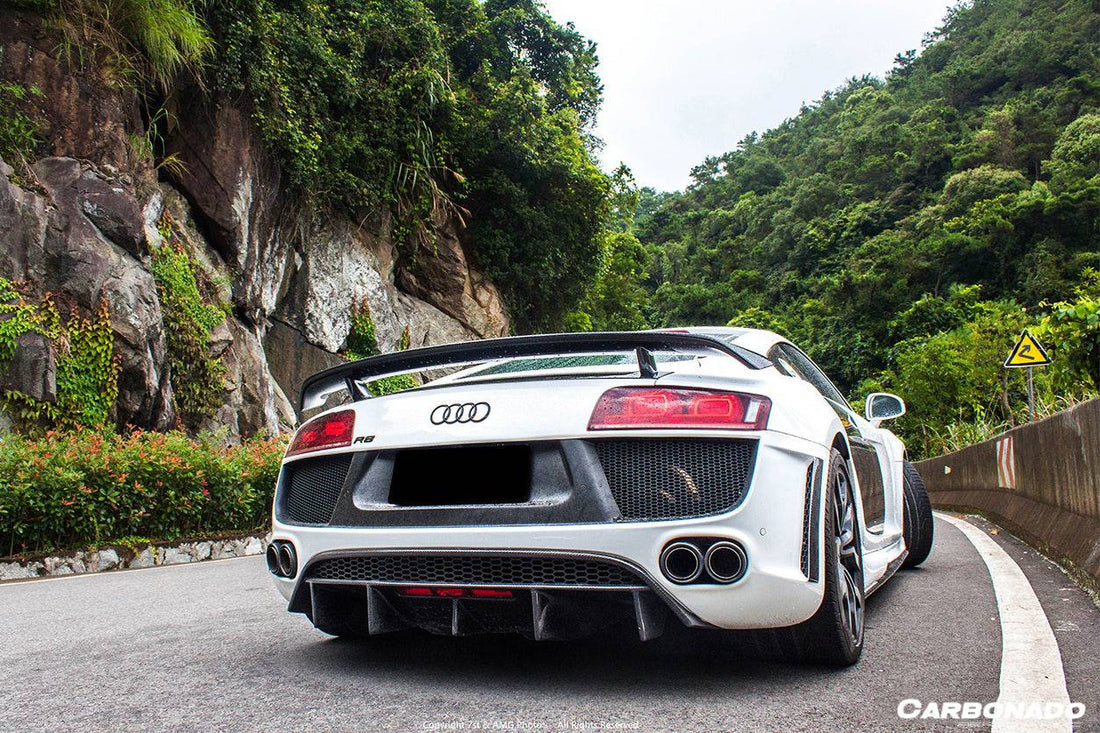 2006-2015 Audi R8 V8 V10 Coupe Spyder DPGT Style Rear Bumper With Exha ...