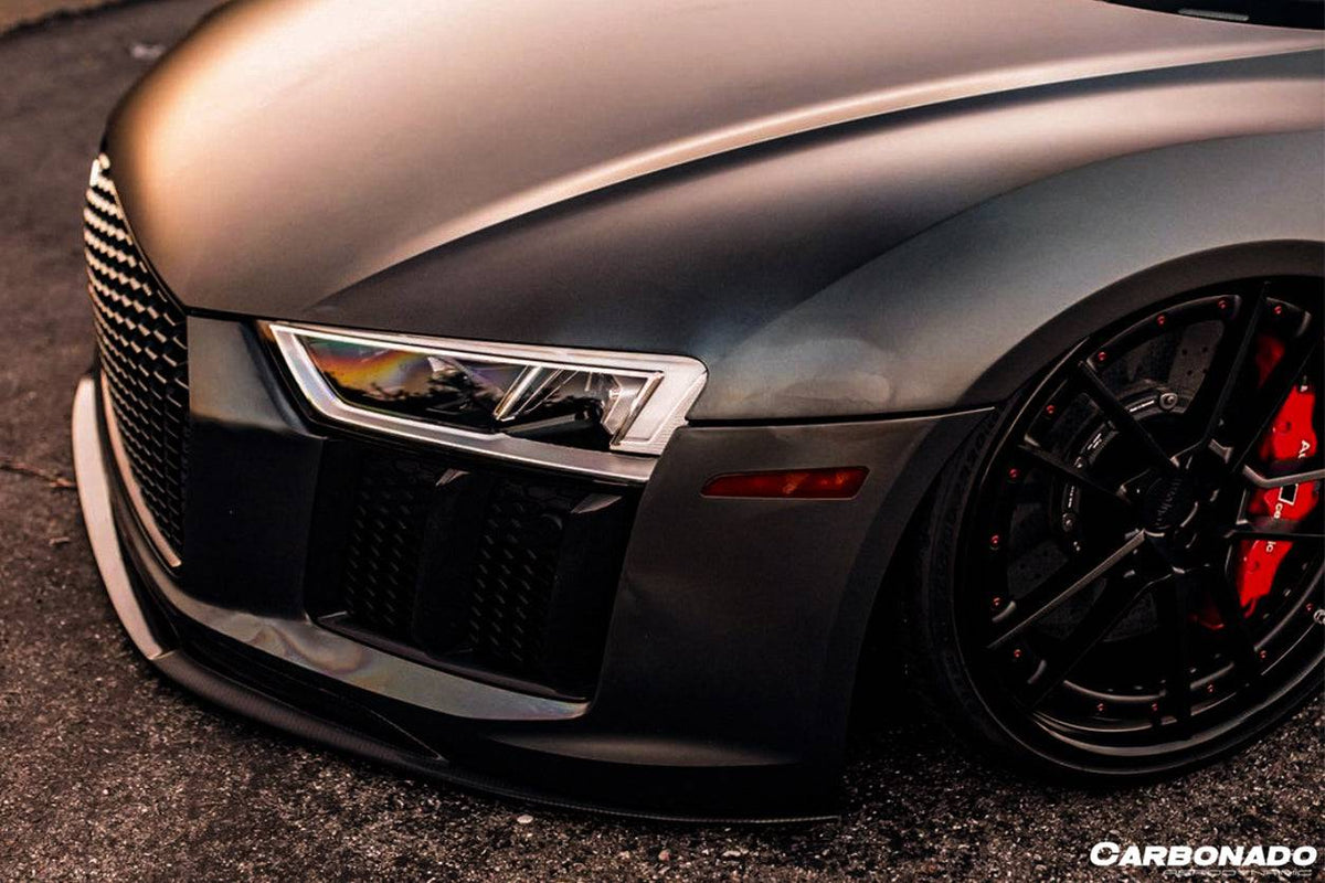 2016-2019 Audi R8 VRS Style Carbon Fiber Front Lip - Carbonado Aero