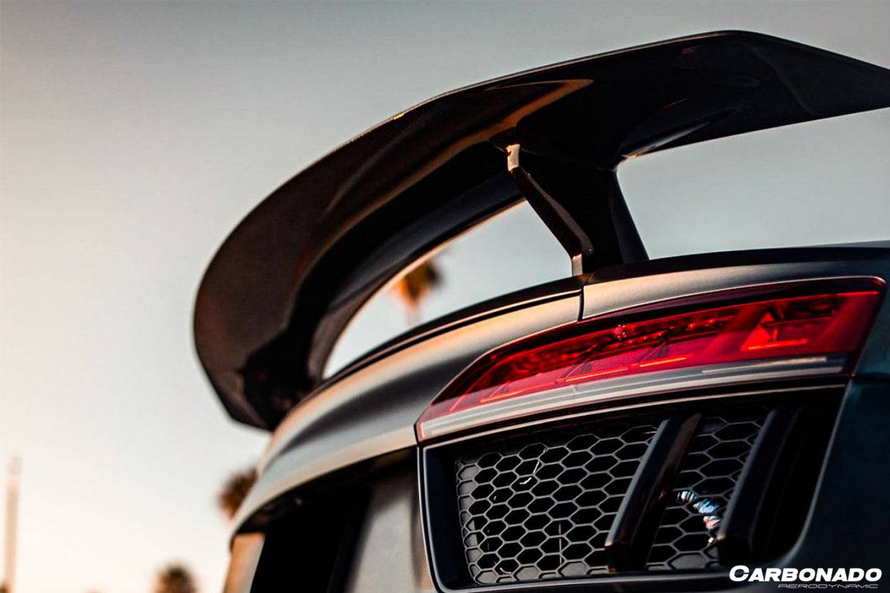 2016-2023 Audi R8 VRS Style Carbon Fiber Trunk Spoiler - Carbonado