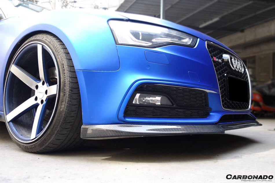 2009-2015 Audi A5 Sline S5 DM Style Carbon Fiber Front Lip - Carbonado