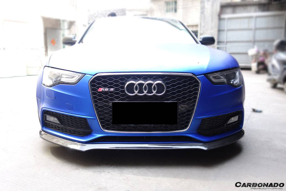 2009-2015 Audi A5 sline S5 DM Style Carbon Fiber Front Lip - Carbonado Aero