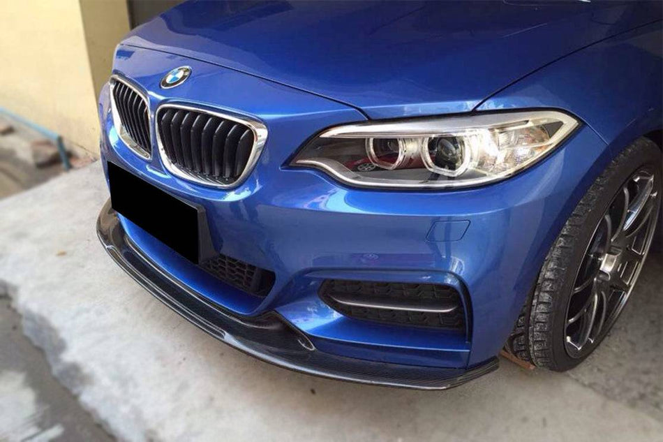 2013-2016 BMW 2 Series F22/F23 EXOT Style Front Lip (M-Tech Only) - Carbonado
