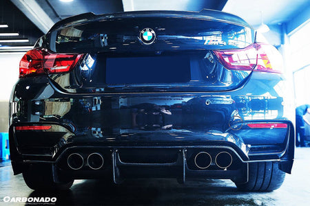 2014-2020 BMW M3 F80 & M4 F82 SM Style Carbon Fiber Rear Diffuser - Carbonado Aero