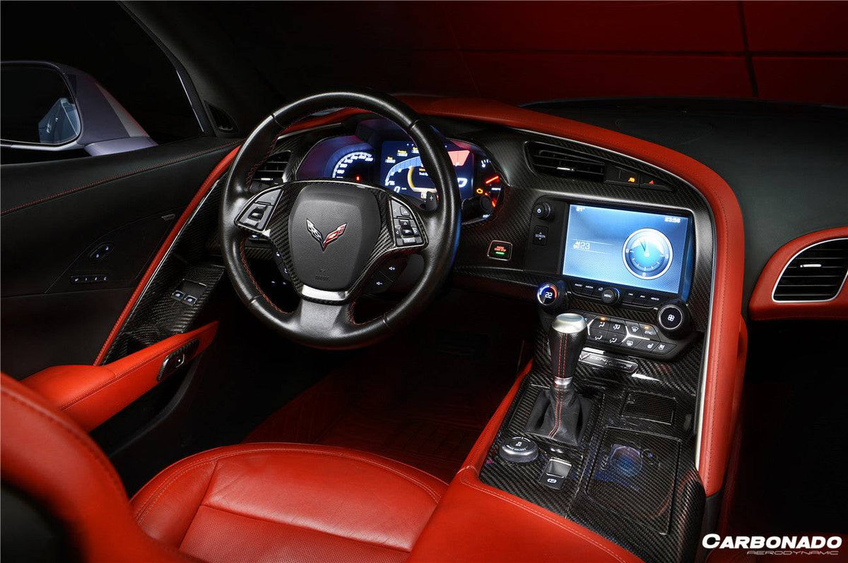 C7 Mouse In Dash 2013-2019 Corvette C7 Z06 Grandsport Dry Carbon Fiber Dash Board(Left ...