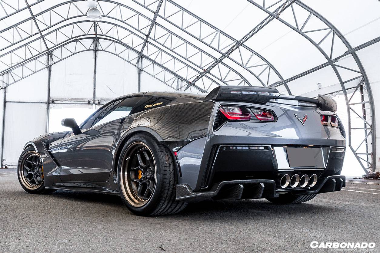 2013-2019 Corvette C7 Z06 Grandsport Carbon Fiber Trunk Spoiler - Carbonado Aero