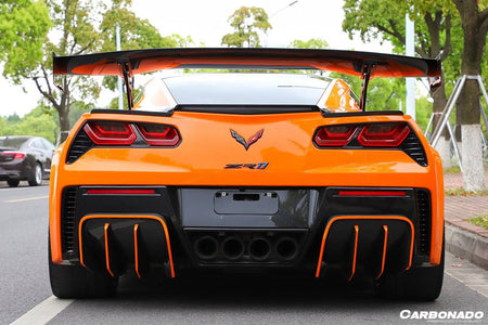 2013-2019 Corvette C7 Z06 Grandsport AR Style Carbon Fiber Trunk Spoiler - Carbonado Aero