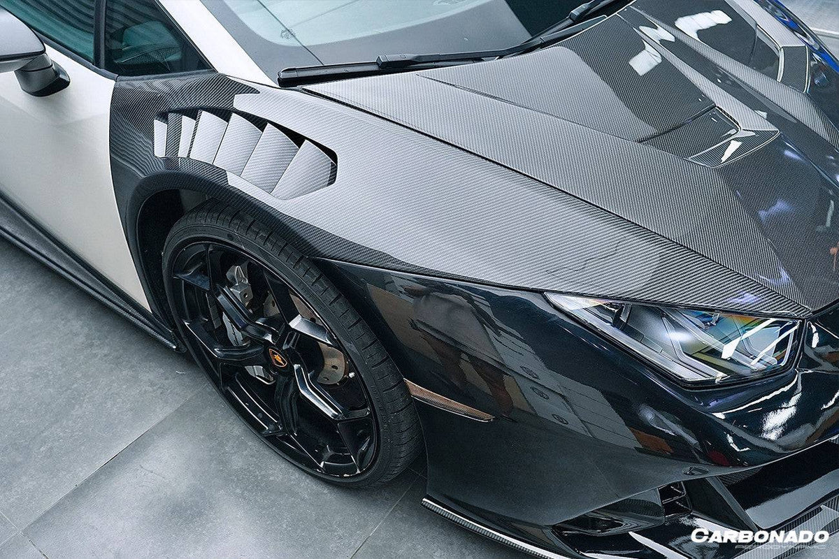 2015-2025 Lamborghini Huracan LP610 & LP580 & Evo & Tecnica VRS Style Front Fender - Carbonado